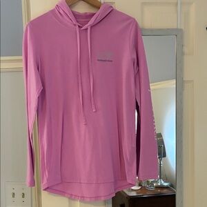 Vineyard Vines Bubblegum Pink Hooded Long Sleeve Top